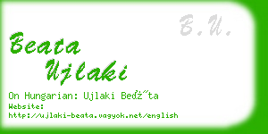 beata ujlaki business card